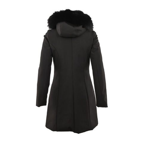 Parka Winter Long Lady Fur con pelliccia Nero RRD- Francavilla Moda